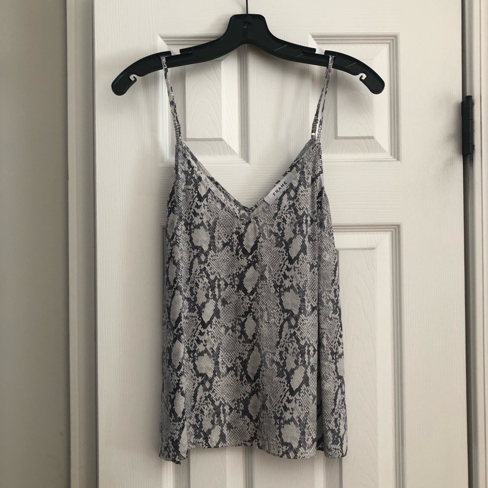 Frame Denim Silk Snake Cami
